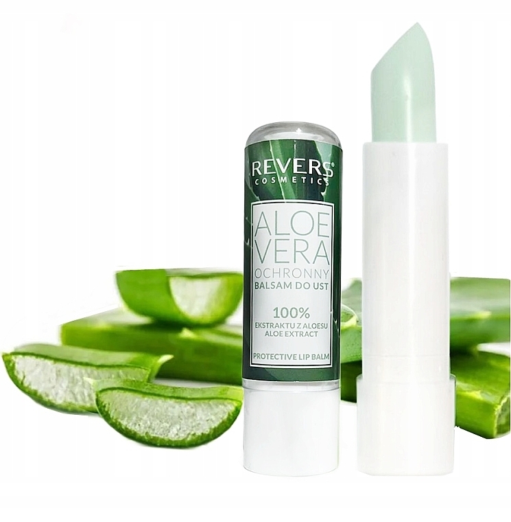 Бальзам для губ з екстрактом алое вера - Revers Cosmetics Aloe Vera Protective Lip Balm — фото N2