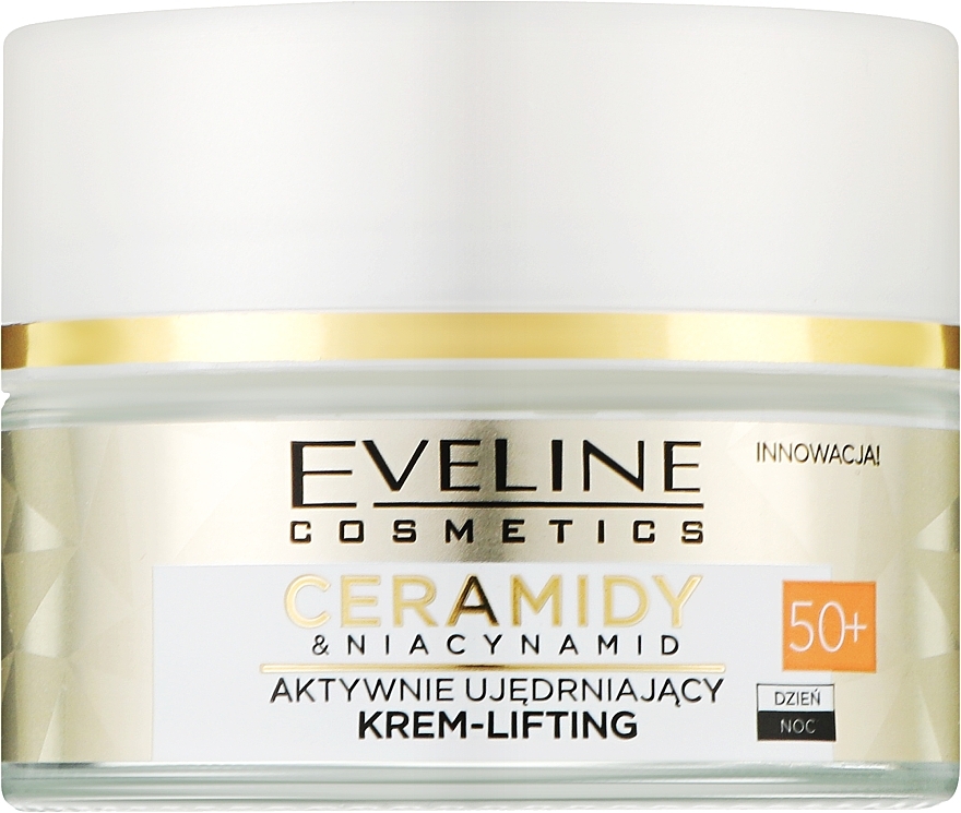 УЦЕНКА Активно укрепляющий крем-лифтинг 50+ - Eveline Cosmetics Ceramidy & Niacynamid * — фото N1