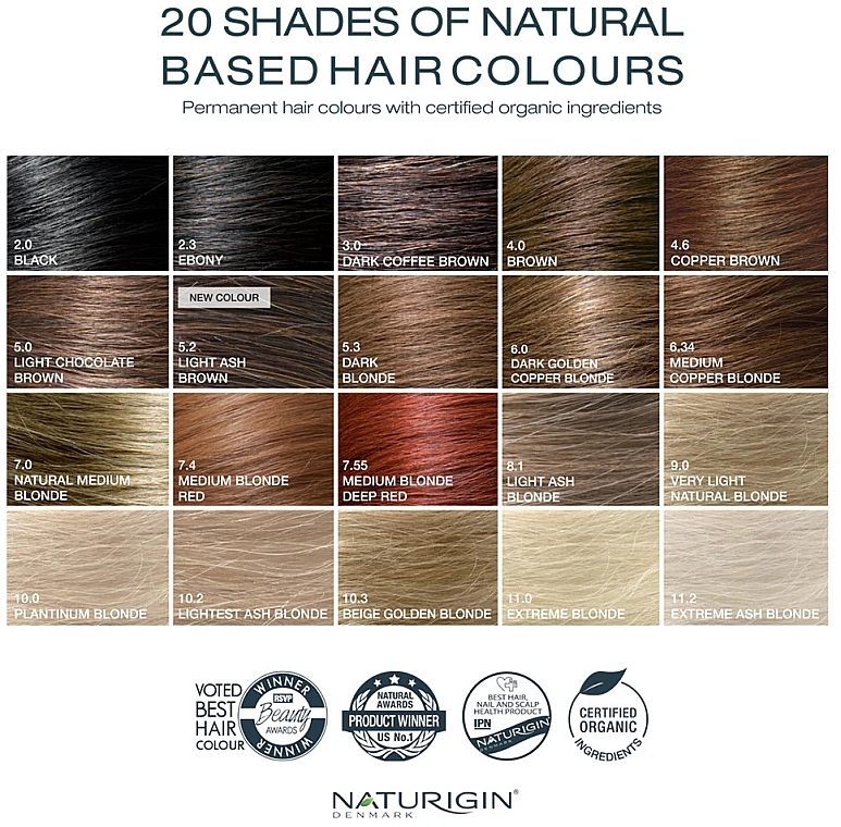 Фарба для волосся - Naturigin Organic Based 100% Permanent Hair Colours — фото N3