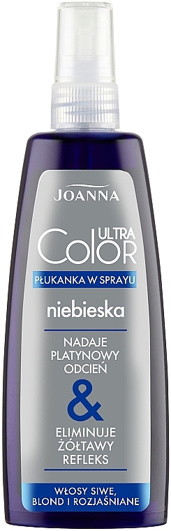 Спрей-ополіскувач для освітленого і сивого волосся, блакитний - Joanna Ultra Color System — фото N5