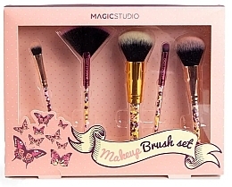 Парфумерія, косметика Набір пензлів для макіяжу, 5 шт. - Magic Studio Pin-Up Make-Up Brush Set