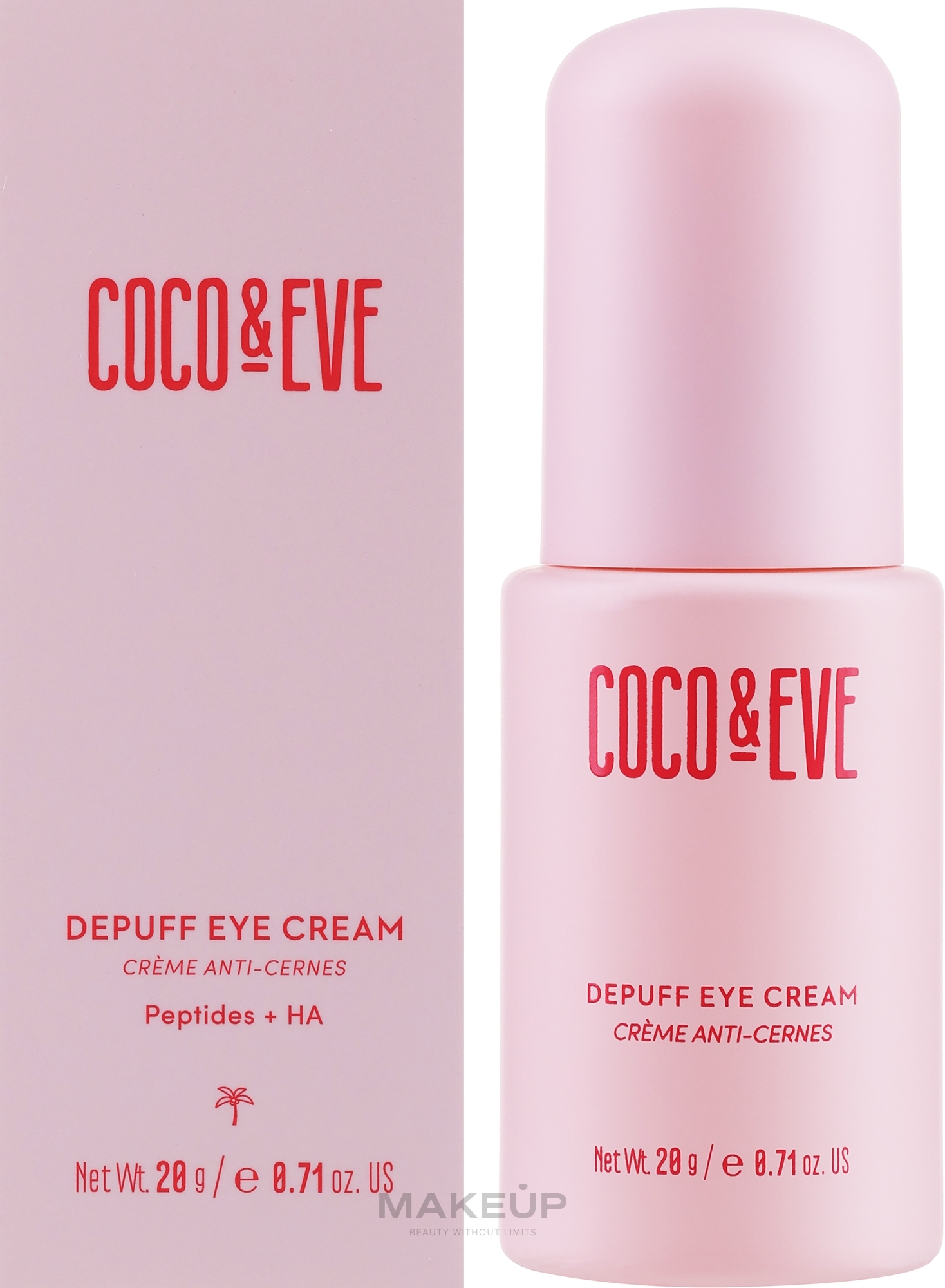 Крем для шкіри навколо очей - Coco & Eve Depuff Eye Cream — фото 20g