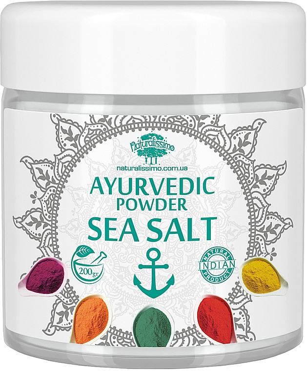 Аюрведична пудра "Морська сіль" - Naturalissimo Ayurvedic Powder Sea Salt — фото N1