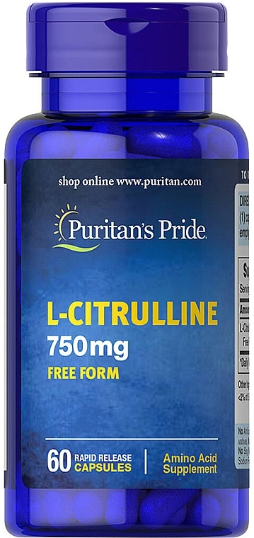 Аминокислота "Цитруллин" - Puritan's Pride L-Citrulline 750mg — фото N1