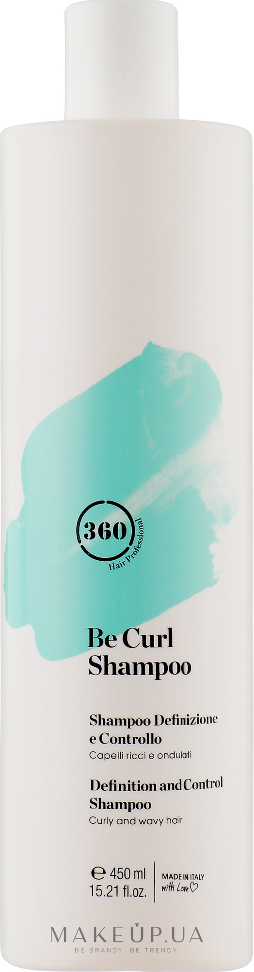 Дисциплинирующий шампунь для кудрявых и волнистых волос - 360 Be Curl Shampoo — фото 450ml