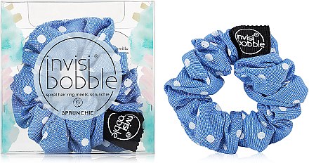 Резинка для волос, голубая - Invisibobble Sprunchie Dot's It