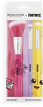 Набор кистей для макияжа, 3 шт - Makeup Revolution X Fortnite Character Trio Brush Set — фото N1