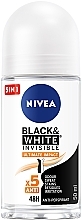 Дезодорант шариковый антиперспирант "Невидимый для черного и белого" - NIVEA Black & White Extra Deodorant Roll-on — фото N1