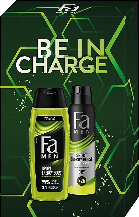 Набор "Energy Boost. Be In Charge" - Fa Men (sh/gel/250ml + deo/150ml) — фото N3