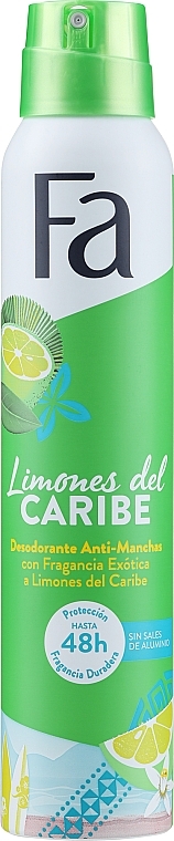 Дезодорант-спрей "Карибський лимон" - Fa Caribbean Lemon Deodorant Spray — фото N3