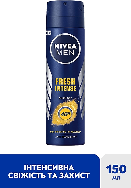Антиперспирант "Интенсивная свежесть" - NIVEA MEN Fresh Intense Anti-Perspirant Spray 48H — фото N2