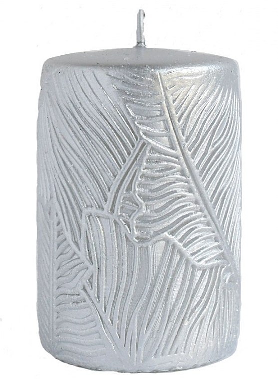 Декоративна свічка, срібло, 7х10 см - Artman Tivano — фото N1