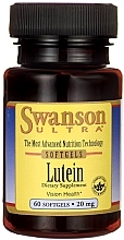 Духи, Парфюмерия, косметика Капсулы для повышения остроты зрения, 20мг 60шт - Swanson Lutein