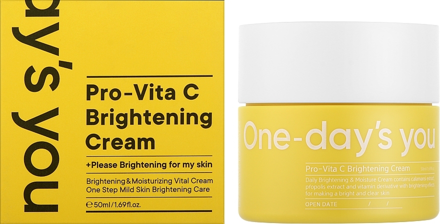 Осветляющий крем для лица - One-Days You Vita-C Brightening Cream — фото N2