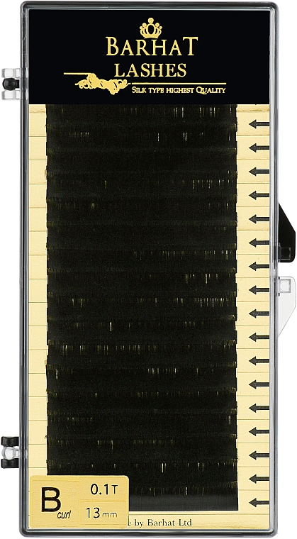 Накладні вії B 0,10 мм (13 мм), 20 ліній - Barhat Lashes — фото N1