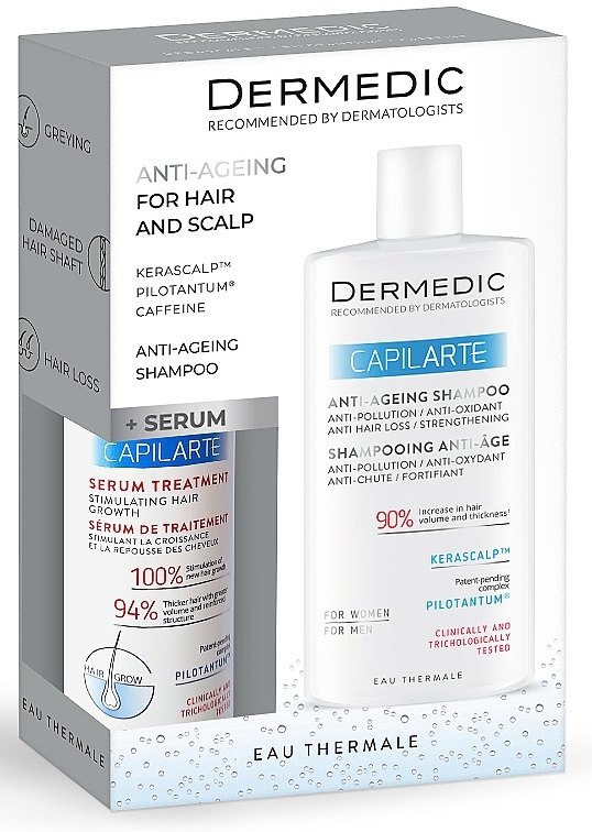 Набор - Dermedic Capilarte Anti-Aging (shm/300ml + serum/150ml) — фото N1