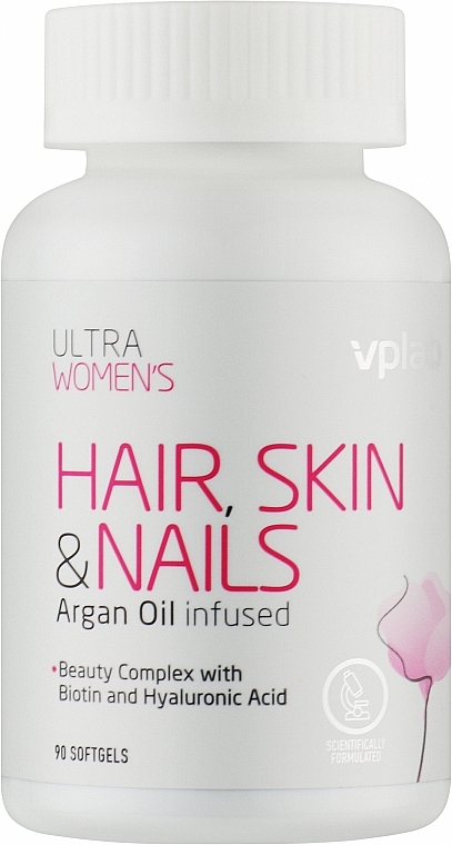 Вітамінний комплекс для шкіри, волосся та нігтів, капсули - VPLab Ultra Women’s Hair, Skin & Nails — фото N1