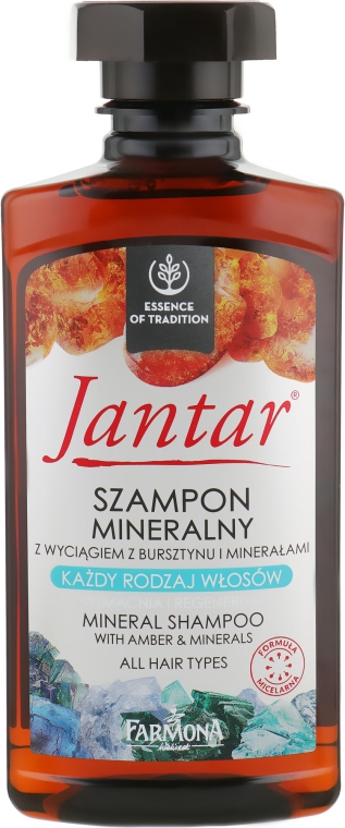 Мінеральний шампунь для всіх типів волосся - Farmona Jantar Mineral Shampoo