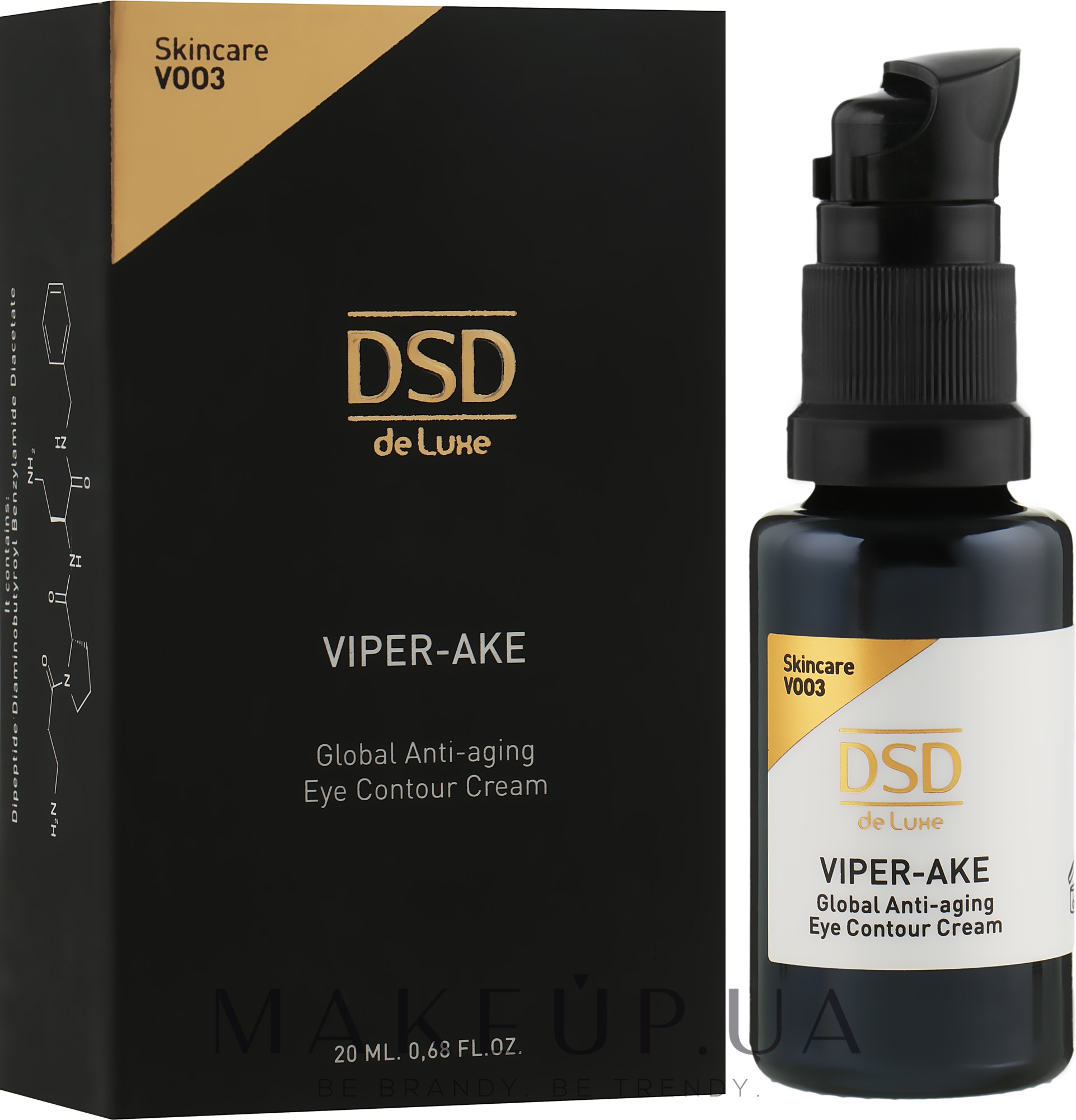 Антивіковий крем для зони навколо очей - Divination Simone DSD De Luxe Viper-Ake Global Anti-aging Eye Contour Cream — фото 20ml