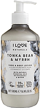 Зволожувальний лосьйон для рук і тіла "Боби тонка та мирра" - I Love Naturals Tonka Bean & Myrrh Hand & Body Lotion — фото N1