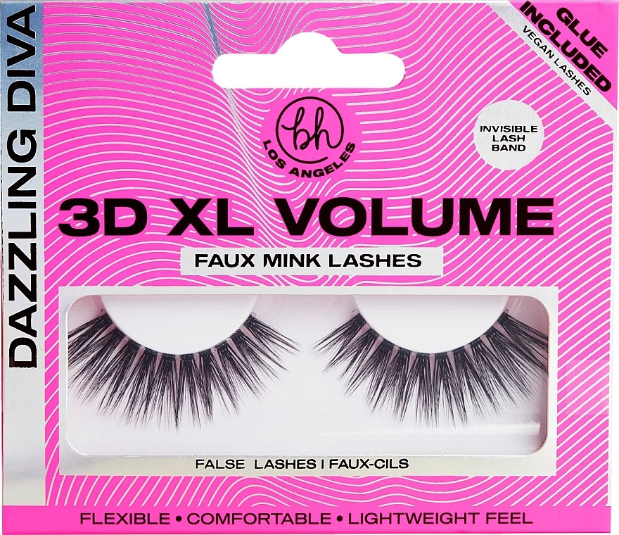 Накладные ресницы - BH Cosmetics 3D XL Volume Faux Mink Lashes Dazzling Diva — фото N1