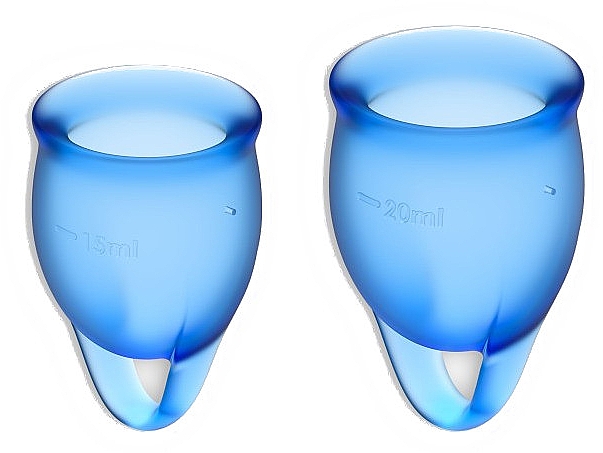 Набор менструальных чаш, синий - Satisfyer Feel Confident Menstrual Cups Dark Blue