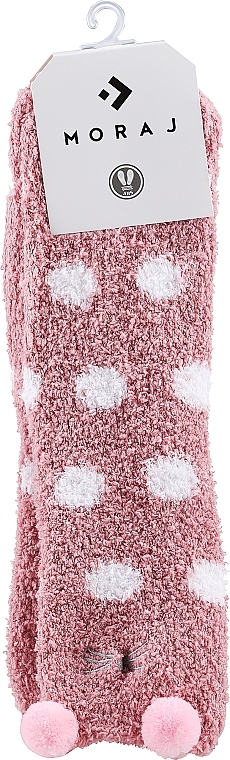 Шкарпетки жіночі довгі з букле, рожеві - Moraj — фото N1