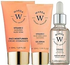 Парфумерія, косметика Набір - Warda Skin Glow Boost Vitamin C (f/cr/50ml + gel/ser/30ml + oil/ser/30ml)