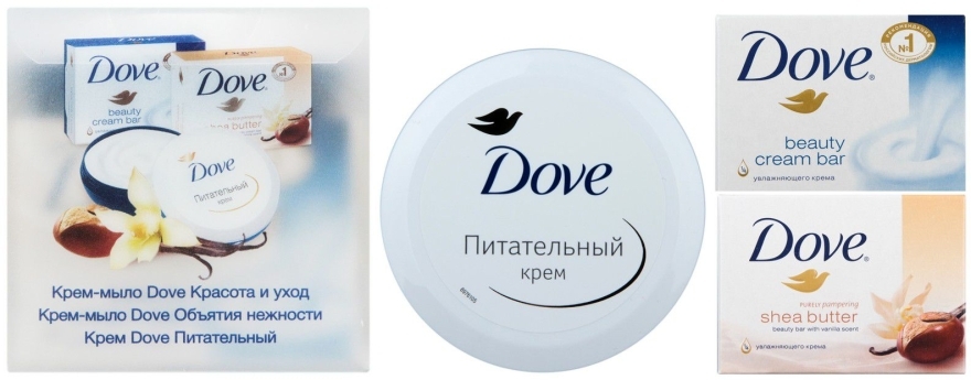 Набор - Dove (soap/75g + soap/75g + cr/75ml)