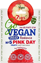 УЦЕНКА Набор тканевых масок - 7 Days Go Vegan Healthy Week Color Diet (7 x f/mask/28g) * — фото N7
