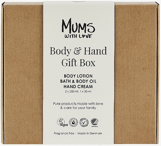 Набор - Mums With Love Body & Hand Gift Box (lotion/250ml + cr/hand/50ml + oil/body/250ml) — фото N1