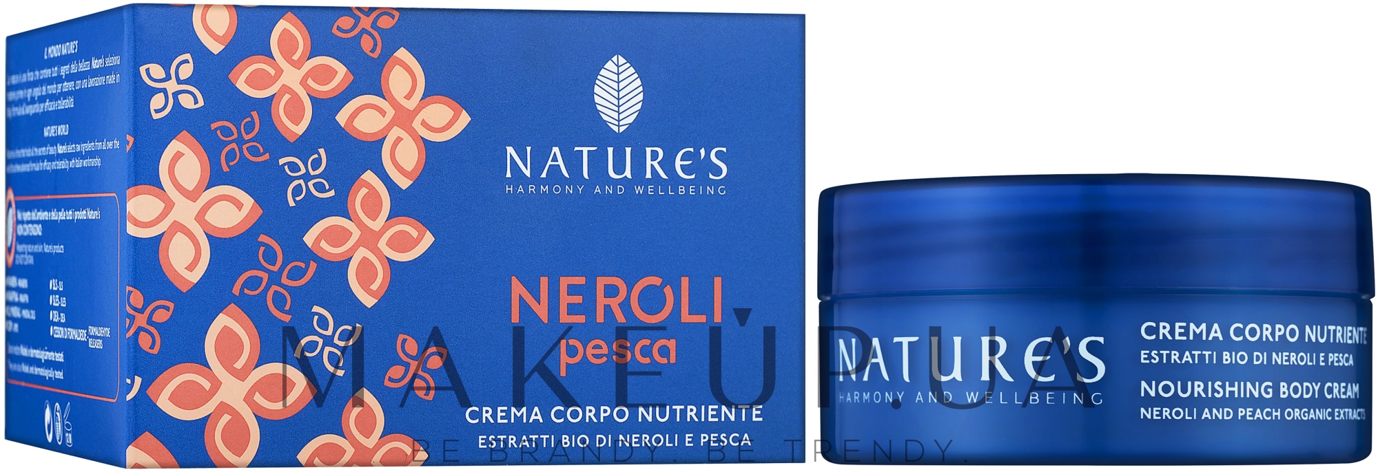 Живильний крем для тіла - Nature's Neroli Pesca Nourishing Body Cream — фото 100ml