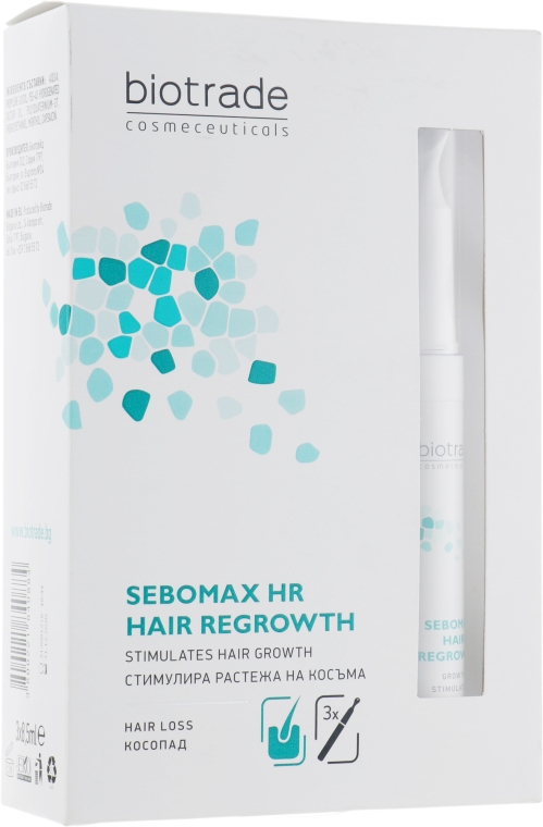 Стимулювальний гель для лікування та профілактики випадіння волосся - Biotrade Sebomax Hair Regrowth Stimulating Hair Gel — фото N4