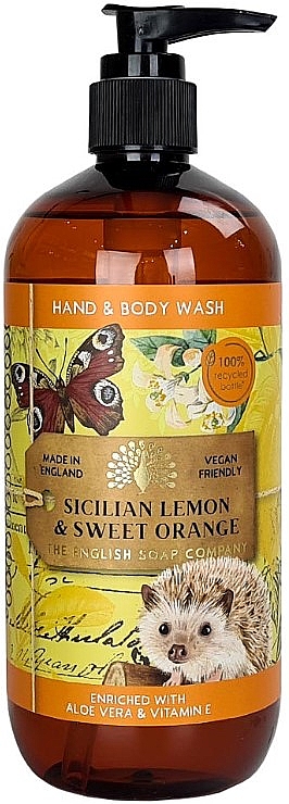 Гель для мытья рук и тела "Сицилийский лимон и сладкий апельсин" - The English Soap Company Anniversary Sicilian Lemon & Sweet Orange Hand & Body Wash — фото N1