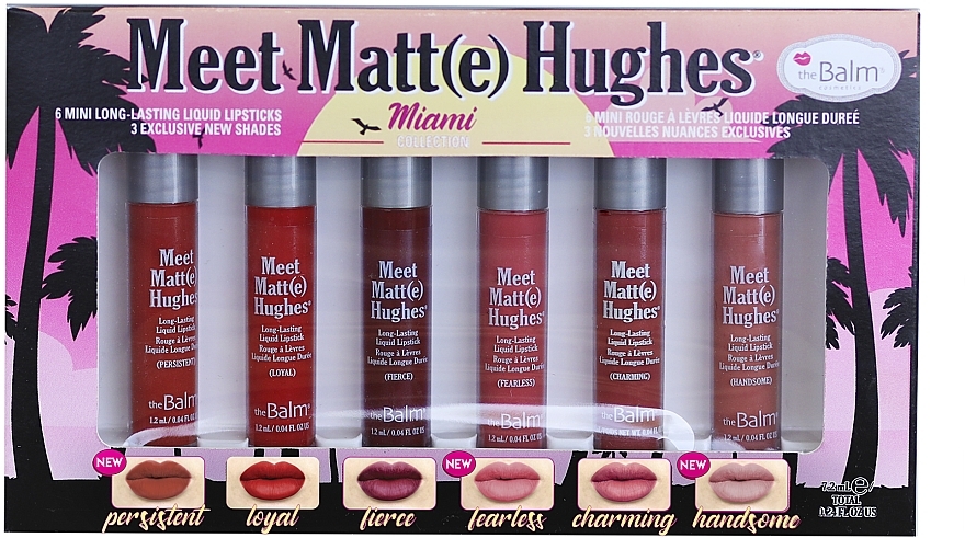 Набір - theBalm Meet Matt(e) Hughes Miami (lipstick/6x1.2ml) — фото N1