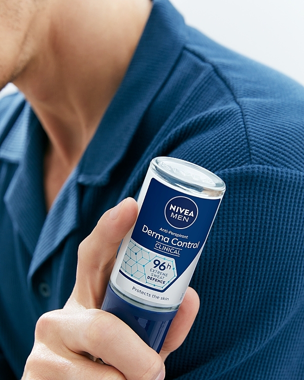 Шариковый дезодорант для мужчин - NIVEA MEN Derma Dry Control 96H Extreme Sweat Defence Maximum Anti-Perspirant  — фото N6