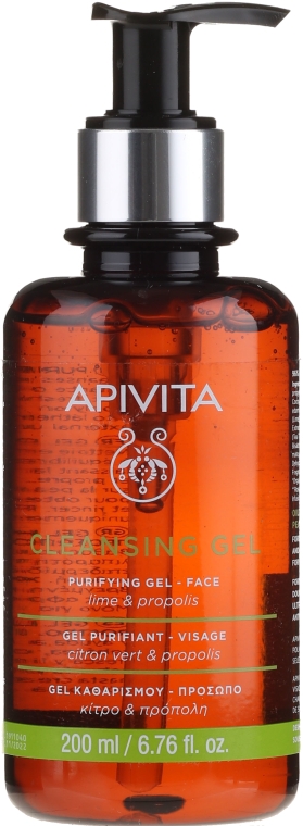 Гель для жирної, комбінованої шкіри з прополісом та цитрусом - Apivita Cleansing Gel with Citrus & Propolis