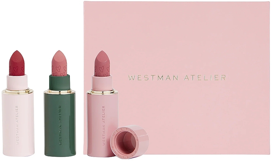 Набор - Westman Atelier Lip Suede Matte Lipstick Trio (lipstick/3x3,8g) — фото N1