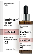 Духи, Парфюмерия, косметика Лифтинговая сыворотка для лица с 2% ретинолом - InoPharm Pure Elements 2% Retinol Lifting Serum