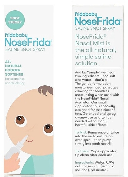 Спрей із сольовим розчином для носа - Frida Baby NoseFrida Saline Snot Spray — фото N2