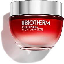 Насыщенный крем с эффектом лифтинга и придание сияния для сухой кожи лица - Biotherm Blue Peptides Uplift Cream Rich — фото N1