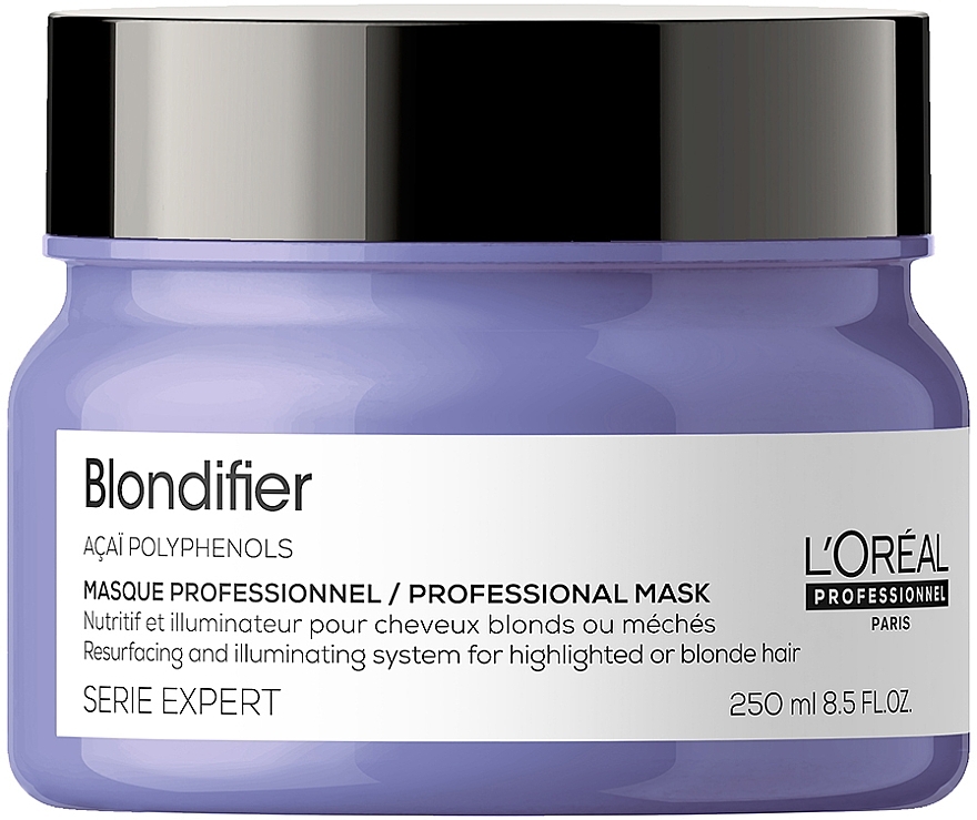 Маска-сяйво для волосся, відновлювальна - L'Oreal Professionnel Serie Expert Blondifier Masque