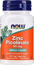 Капсулы "Пиколинат цинка" 50 мг - Now Foods Zinc Picolinate 50mg Veg Capsules — фото N1