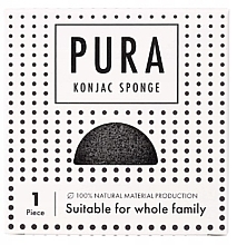 Парфумерія, косметика Спонж конняку, чорний - Sister Young PURA Konjac Sponge Black