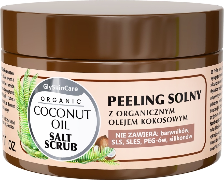 Солевой скраб для тела с органическим кокосовым маслом - GlySkinCare Coconut Oil Salt Scrub