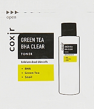 Парфумерія, косметика Тонер для обличчя - Coxir Green Tea BHA BHA Clear Toner (пробник)