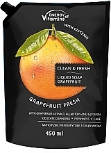 Жидкое мыло грейпфрутовое с глицерином - Energy of Vitamins (дой-пак) — фото N1