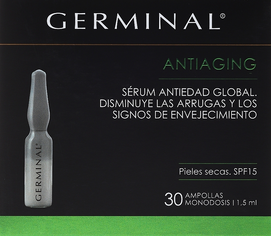 Ампулы глубокого действия для сухой кожи лица - Germinal Deep Action Anti-Aging Serum For Dry Skin — фото N1