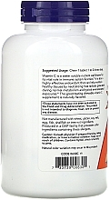 Жевательные таблетки C-500 со вкусом апельсинового сока - Now Foods C-500 Chewable Orange Juice Tablets — фото N3