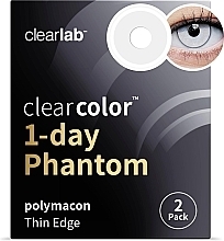 Одноденні кольорові контактні лінзи "White Out", 2 шт. - Clearlab ClearColor 1-Day Phantom — фото N1